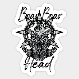 Boar Boar Head Sticker